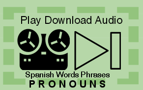 the pronoun I - listen to audio translation english to spanish from Pronouns Spanish I
